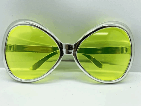 Çocuk Yeşilçam Temalı Parti Gözlüğü Gümüş Renk 7x16 cm