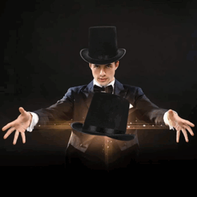 Yetişkin Siyah Ringmaster Sihirbaz Şapkası Silindir Model