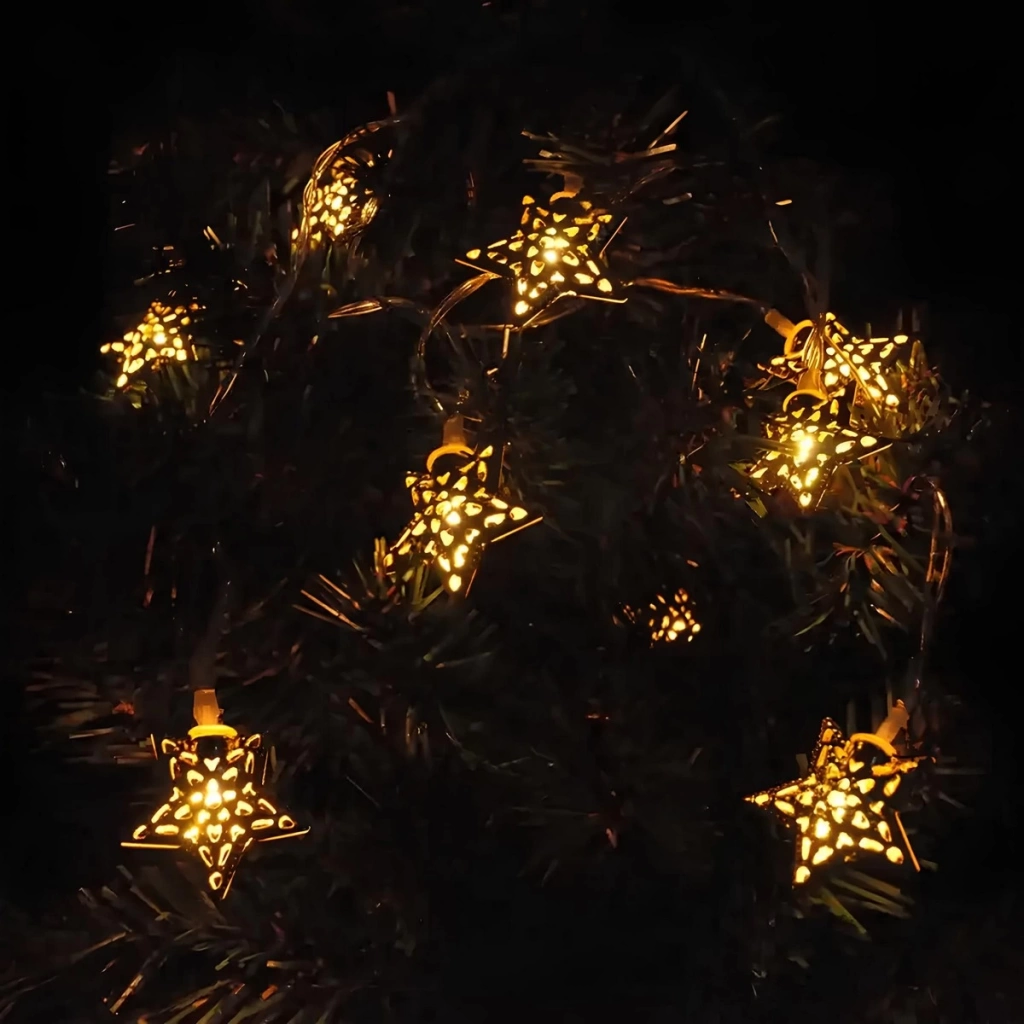 Çocuk Yılbaşı Pilli Yıldız Figürlü Led Işık 3 mt - Görsel 2