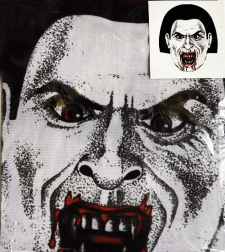 Çocuk Yüze Yapışan Kafaya Tam Geçmeli Streç Kanlı Vampir Maske Bez Maske Model 2-2