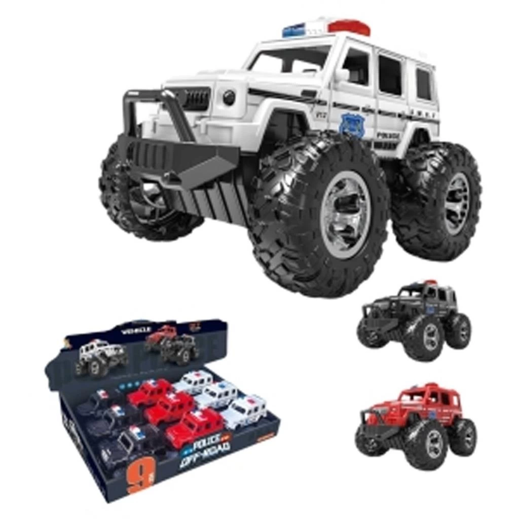 Eğitici Oyuncak ZGF-989-6 Vardem Sürtmeli Vehicle Off-Road Polis Jeep - Görsel 2