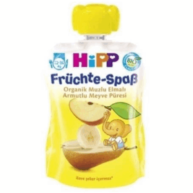 Hipp Organik Muzlu Elmalı Armutlu Meyve Püresi 100gr