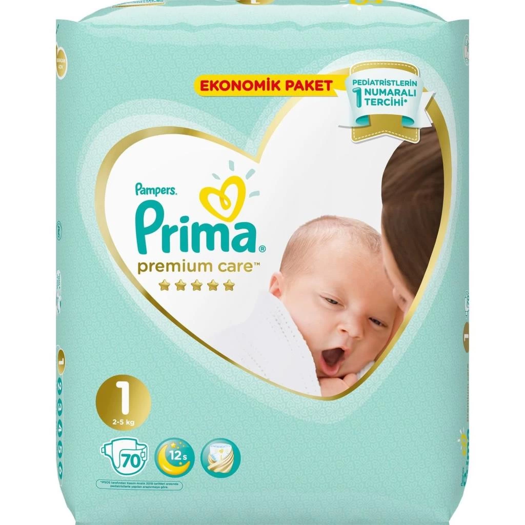Prima Premium Care Bebek Bezi Ekonomik Paket 1 Beden 70 Adet - Görsel 3