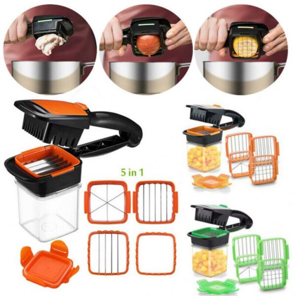 Nicer Dicer Quick 5 In 1 Pratik Hazneli Sebze Meyve Doğrayıcı Dilimleme Aleti (K0) - Görsel 3