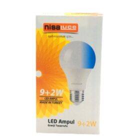 NİSALUCE EAMP-074/BM 9+2W E27 BEYAZ-MAVİ LED AMPUL (K0)