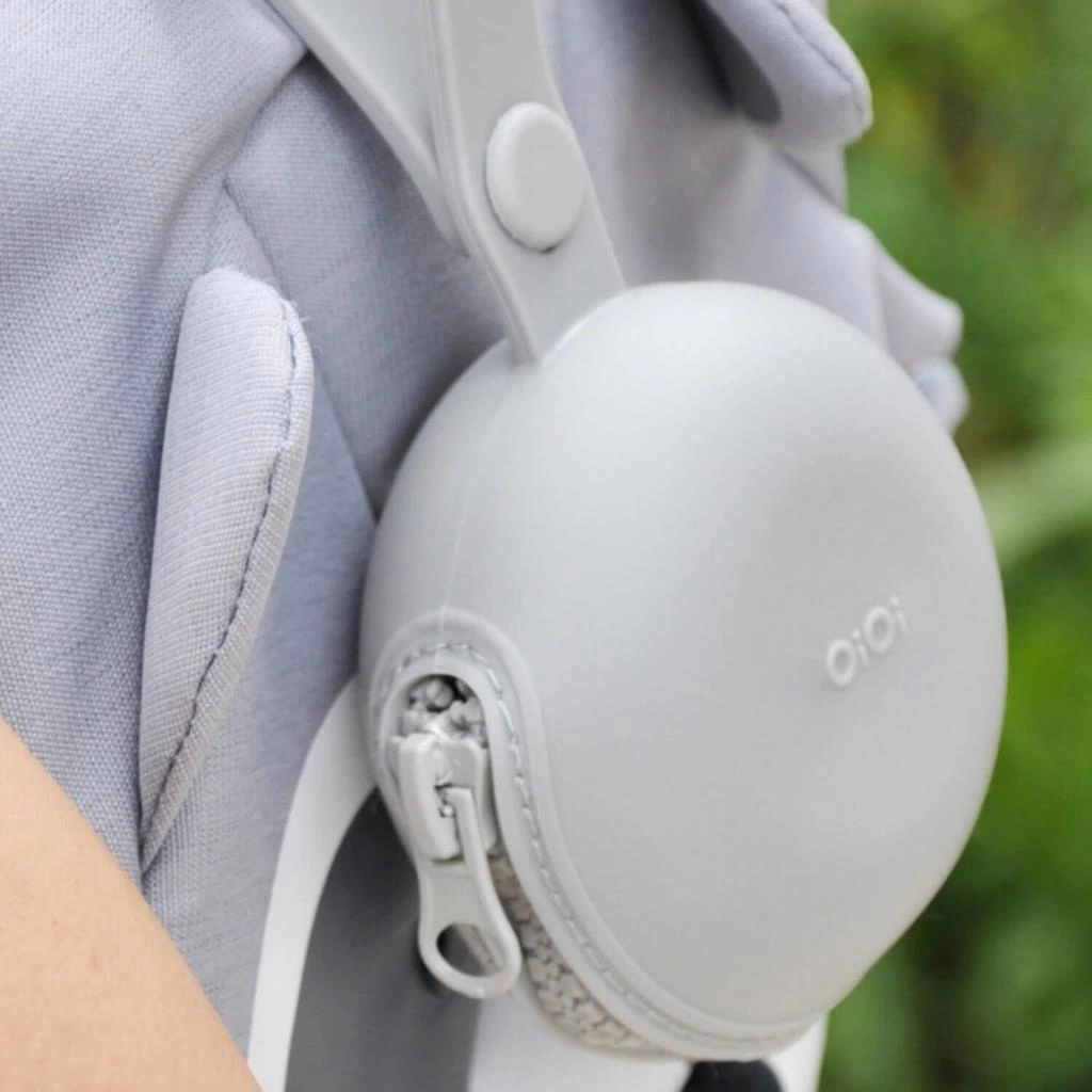 OiOi Pod Silikon Emzik Kutusu Powder Grey - Görsel 2