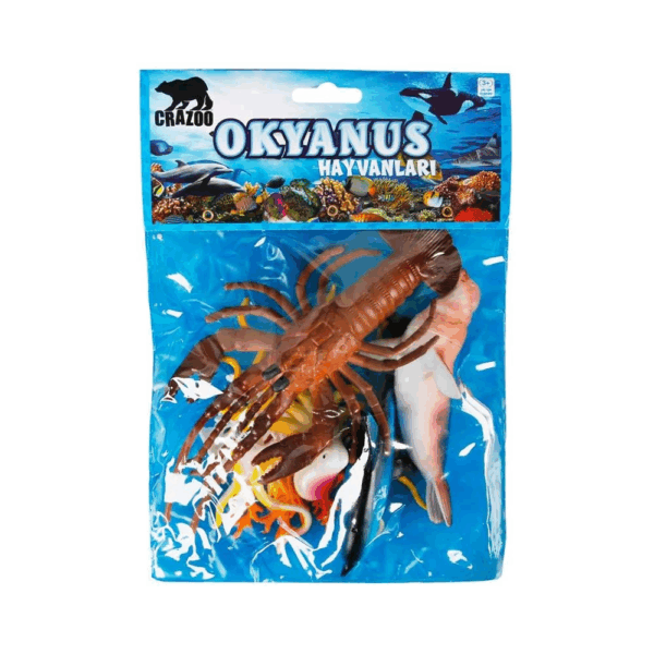 Çocuk Okyanus Hayvanları Poşetli Hayvan Oyun Seti - Görsel 3