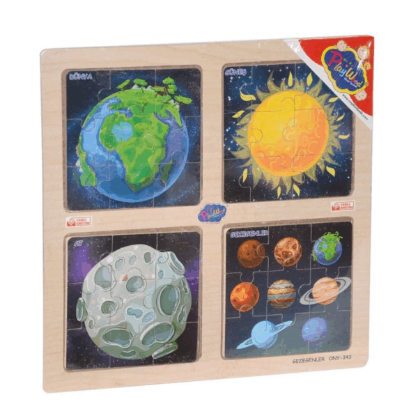 Çocuk ONY-343/344/345/346 Ahşap Eğitici 4'lü Puzzle -Onyıl - Görsel 2