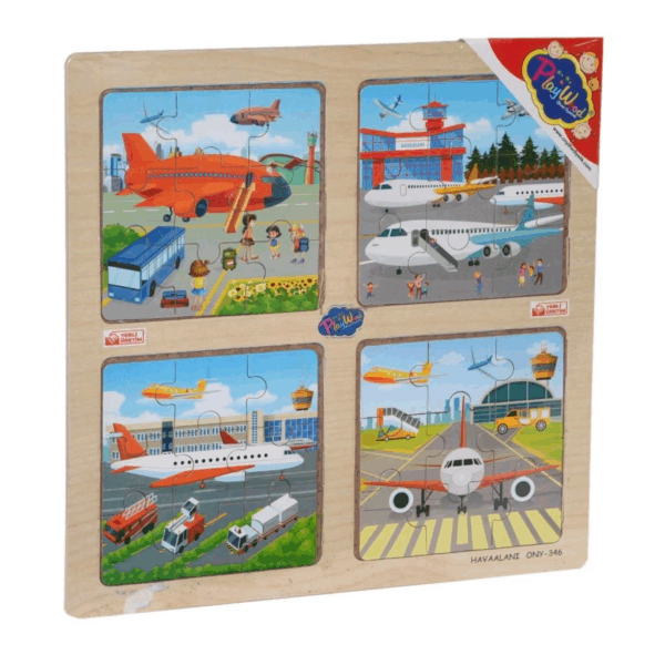 Çocuk ONY-343/344/345/346 Ahşap Eğitici 4'lü Puzzle -Onyıl - Görsel 3