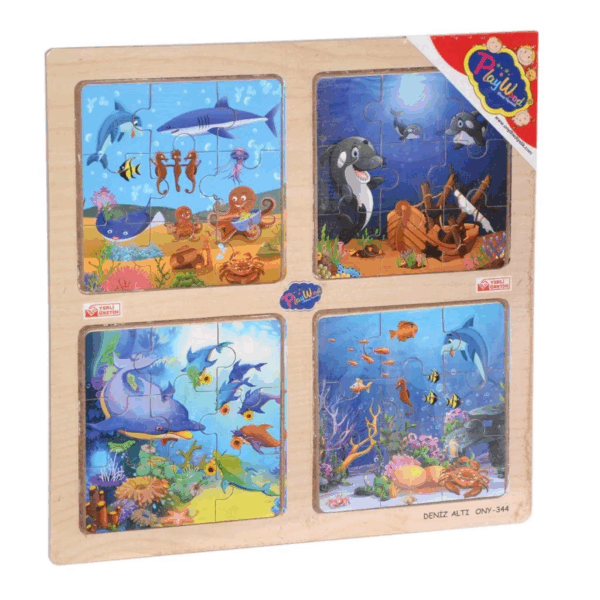 Çocuk ONY-343/344/345/346 Ahşap Eğitici 4'lü Puzzle -Onyıl - Görsel 4
