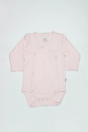 Organik Natural Basic Style Kruvaze Uzun Kol Body BS17102 Pembe