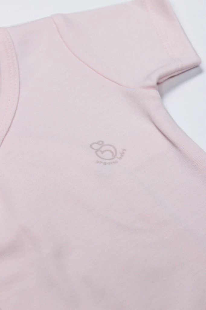 Organik Natural Basic Style Kruvaze Yarım Kol Body BS17101 Pembe - Görsel 3