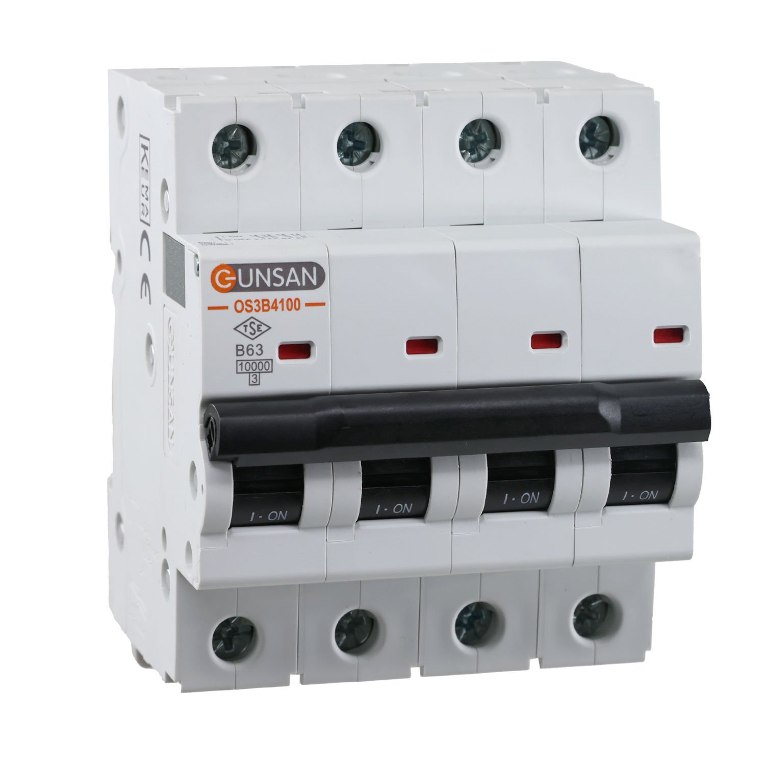 Günsan Valta Otomatik Sigorta 10kA B Tip 4P 63A