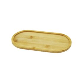 OVAL AHŞAP BAMBU YAĞDANLIK ALTLIK 12X23CM (K0)