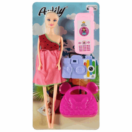 Çocuk Oydaş Anlily Poşette Telefonlu Fotoğraf Makineli Bebek 2446