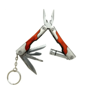 P 1172 Ahşap Mini Çok Amaçlı Pense / Çakı 7cm - Ahşap Metal Sap (multitool)