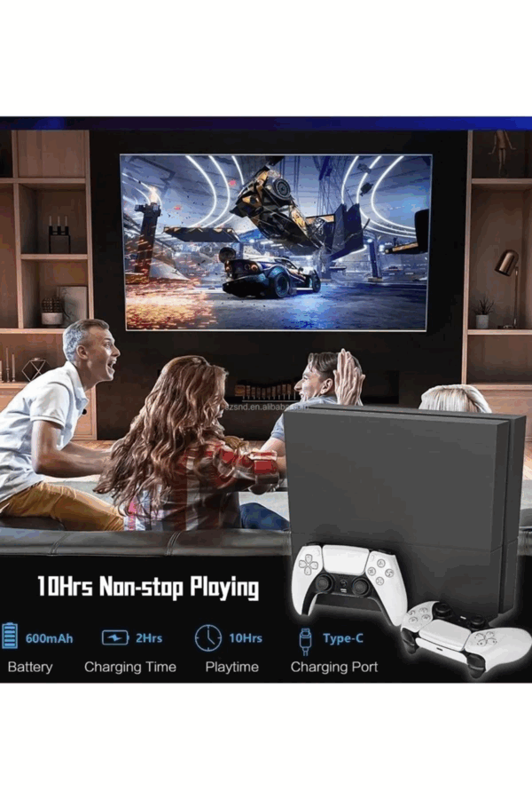 P4 Plus Bluetooth Titreşimli Ps4/ps5 Uyumlu Pc Telefon Joystick Kablosuz Oyun Kolu Siyah - Görsel 2