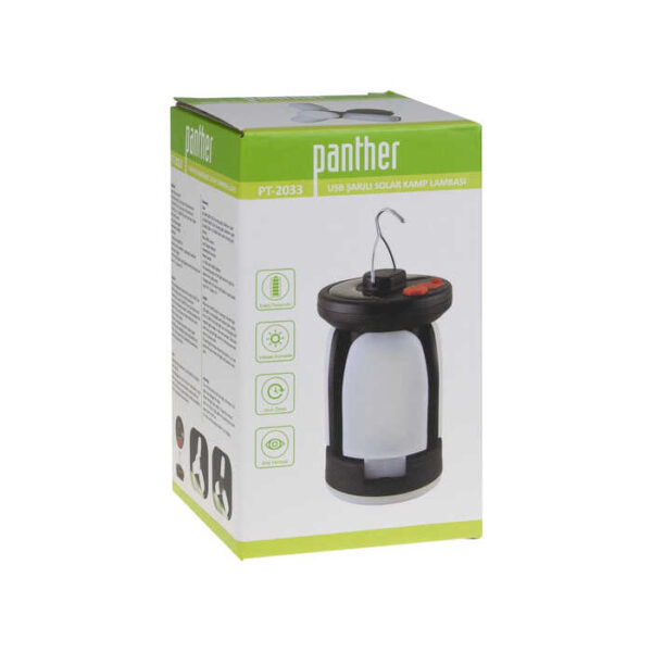 PT-2033 USB ŞARJLI SOLAR KAMP LAMBASI (K0) - Görsel 5