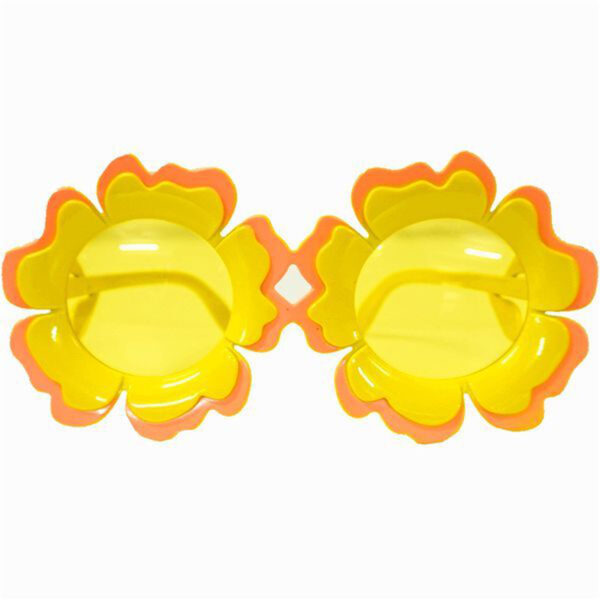 Papatya Şekilli Turuncu Sarı Renkli Hawaii Konsept Parti Gözlüğü 15x7 cm (K0) - Görsel 2