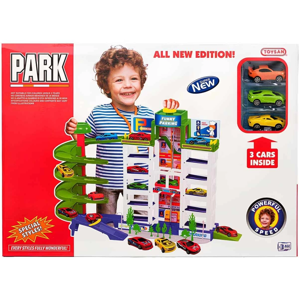 Park 3 Araçlı 5 Katlı Asansörlü Garaj Oyun Seti - Görsel 2