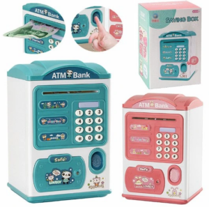 Parmak İzi Okumalı Elektronik Şifreli Otomatik Kağıt Para Alan ATM Kumbara