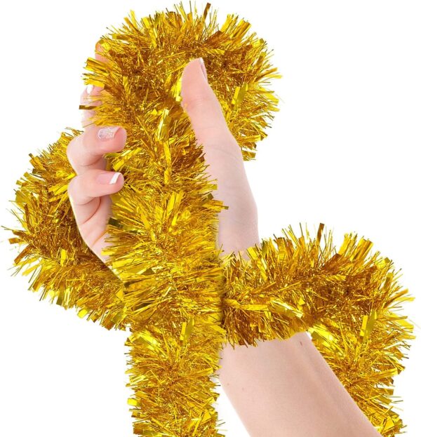 Parti İçin Sim Süs 2 Metre Uzunluk 8 cm Genişlik Altın Renk İthal (K0)