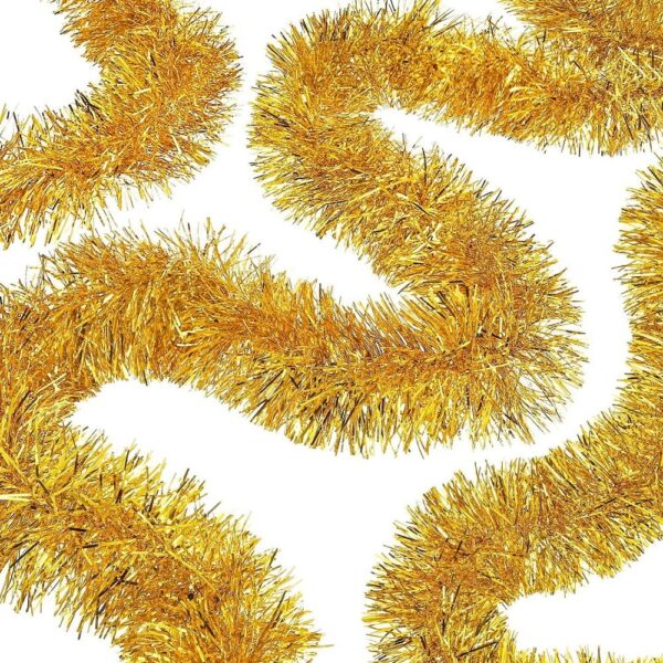 Parti İçin Mega Kalın Sim Süs 2 Metre Uzunluk 10 cm Genişlik Altın İthal (K0)