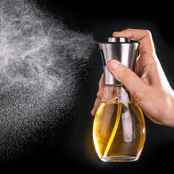Paslanmaz Çelik Başlıklı Cam Spray Yağdanlık - Görsel 2