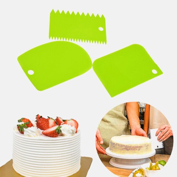 Pasta Hamur Şekillendirici Spatula Kesici Kazıyıcı Dekoratör Set (K0) - Görsel 3