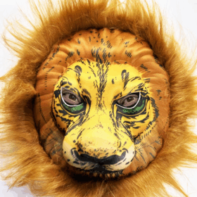 Peluş Aslan Maskesi Kahverengi Yeleli Mega Peluş 33 No