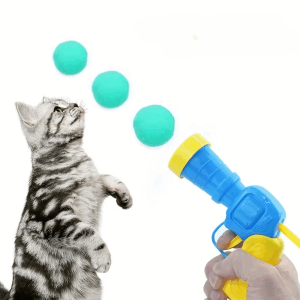 Peluş Top Atan İnteraktif Kedi Oyuncağı - Görsel 4