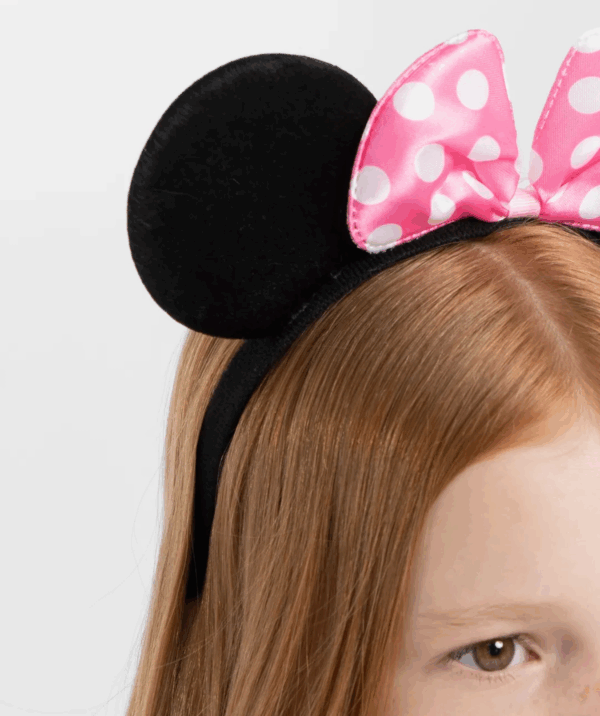Pembe Fiyonklu Minnie Mouse Tacı Mini Kulak - Görsel 2