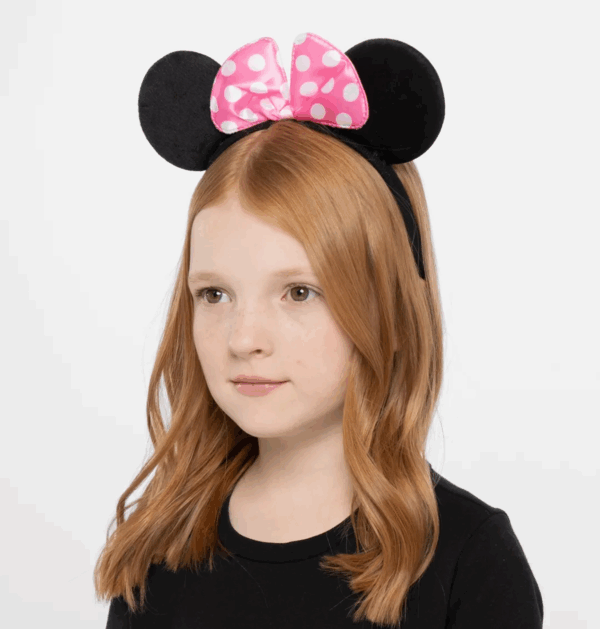 Pembe Fiyonklu Minnie Mouse Tacı Mini Kulak - Görsel 3