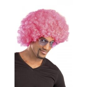 Pembe Renk Kıvırcık Afro Bonus Peruk (K0)