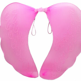 Pembe Renk Ortası Pembe Tüylü Tül Peri Kanadı 40x50 cm (K0)