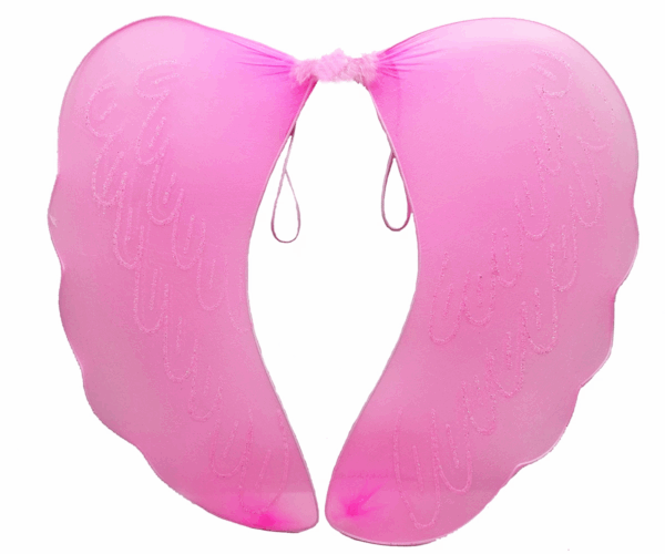 Pembe Renk Ortası Pembe Tüylü Tül Peri Kanadı 40x50 Cm - Görsel 2