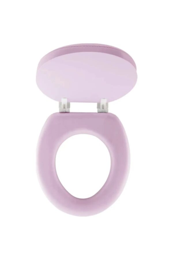 PEMBE YUMUŞAK KLOZET KAPAK BÜYÜK PUF 42x41 cm (K0) - Görsel 2