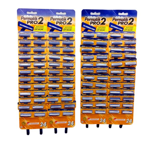 PERMATİK PRO 2 ÇİFT BIÇAKLI SAPLI JİLET 96 PARÇA (K0)