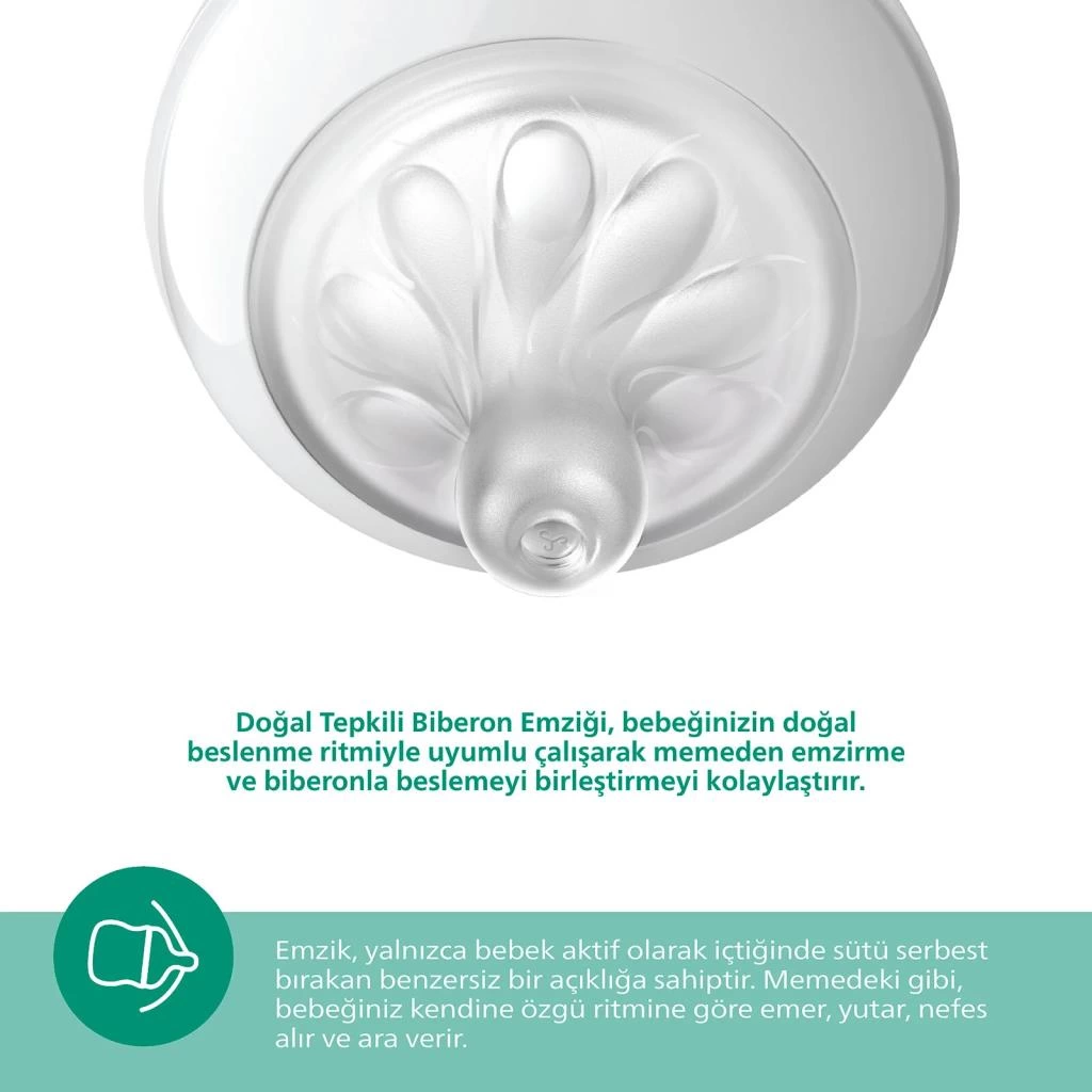 Çocuk Philips Avent Doğal Tepkili Natural Response Cam Biberon 120 ml 0+ Ay - Görsel 2
