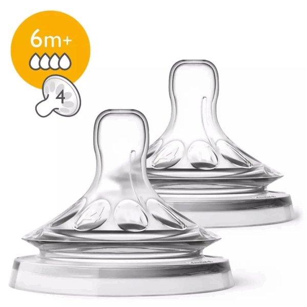 Philips Avent Natural Biberon Emziği 4 Delik 6+ Ay 2li