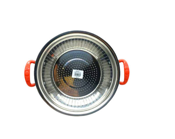 PLASTİK RENKLİ KULP METAL SEPET SÜZGEÇ 28CM (K0)
