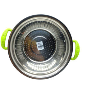 PLASTİK RENKLİ KULP METAL SEPET SÜZGEÇ 26CM. (K0)