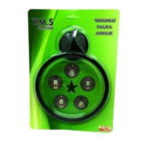 PLASTİK VANTUZLU YUVARLAK VAKUMLU HALKA ASKILIK HAVLULUK (K0)