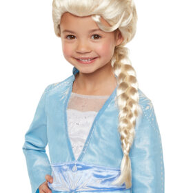 Platin Altın Dore Renk Karlar Ülkesi Elsa Frozen Peruğu Çocuk Boy (K0)