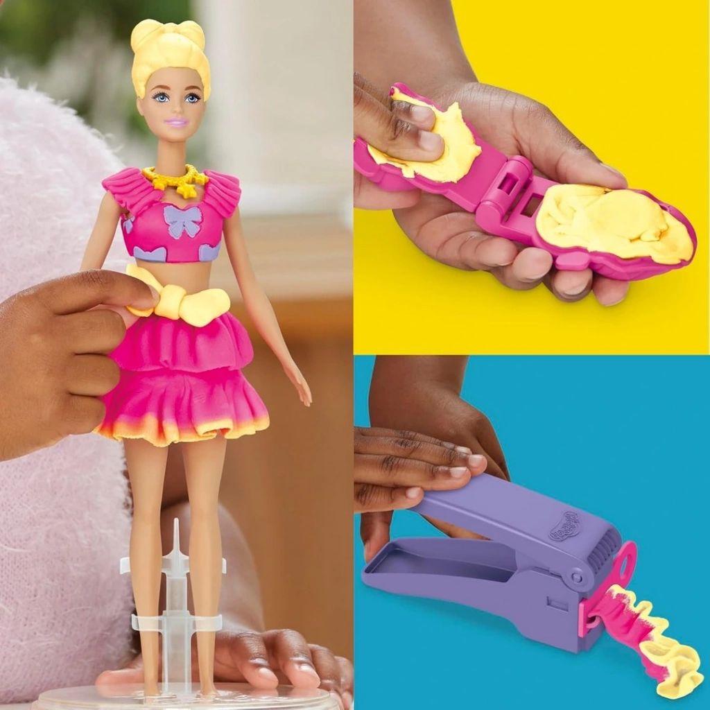 Play-Doh Barbie Fırfırlar ve Fiyonklar Seti - Görsel 4