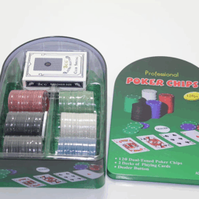 Poker Oyunu 120 Chip Ve 2 Adet İskambil Oyun Setine Sahip Poker Oyunu Alk2542