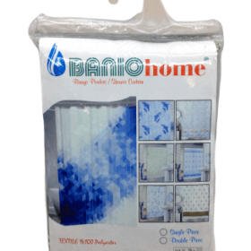 POLYESTER ÇİFT KANAT SU İTİCİ BANYO PERDESİ 90X200CM (K0)