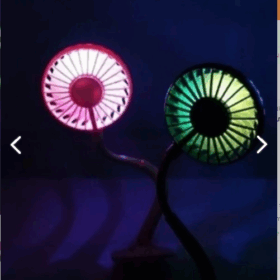 Portatif Işıklı Mini Klipsli Fan