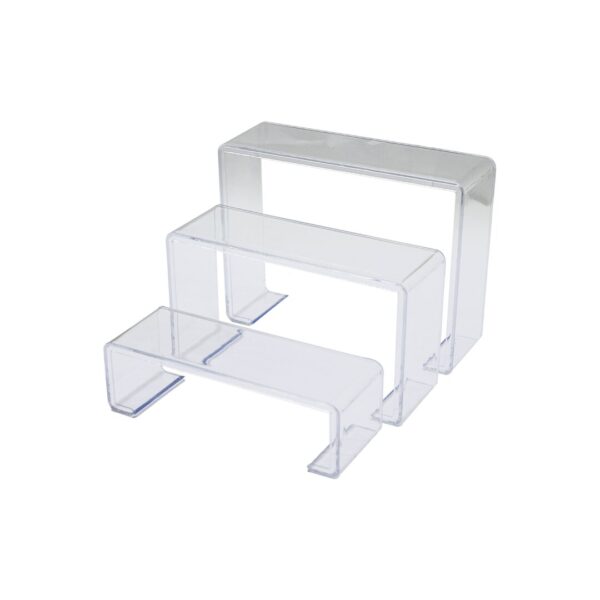 POŞETLİ 3 BOY MERDİVEN TEŞHİR AYAK YÜKSEKLİK: 6-11.5-16.5CM DERiNLİK: 6.5CM EN: 19.5-20.5-21.5CM (K0)