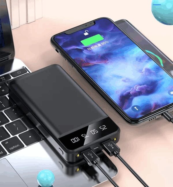 Power Bank 30000 mAh harici pil, taşınabilir şarj cihazı (K0)